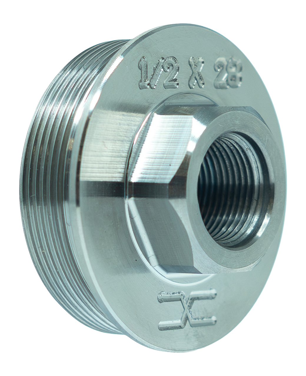 Faxon Firearms 1/2x28 Titanium Direct Thread to HUB Adapter