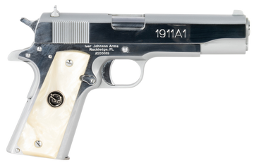 Iver Johnson Arms 1911 38 Super 5" 8+1 Semi-Auto Pistol - Chrome/Pearl