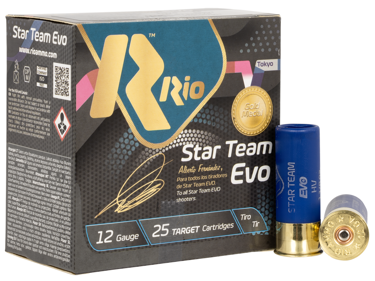 Rio Ammunition Star Team EVO High Velocity 12 Gauge 2.75" 1-1/8 oz #8 Shot 25 Rd - Box or Case