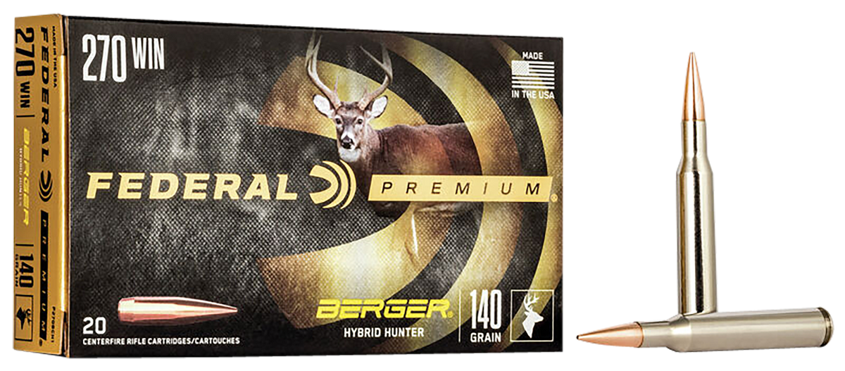 Federal Premium 270 Win 140gr Berger Hybrid Hunter - Box or Case