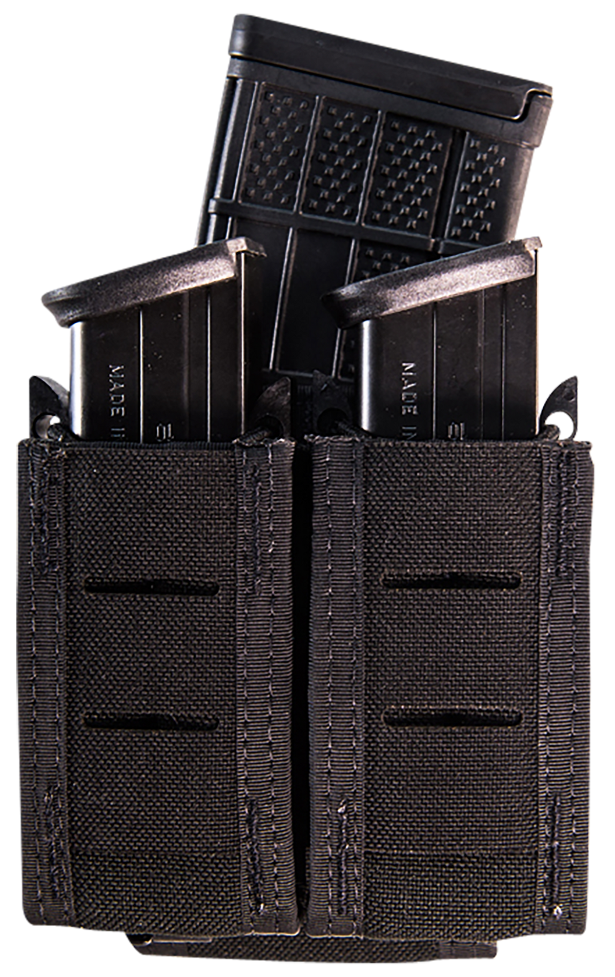 High Speed Gear TACO Duty Double 2 Pistol/1 Rifle Mag Pouch Black Nylon MOLLE
