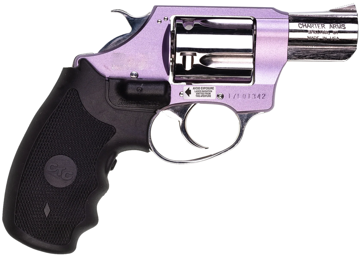 Charter Arms Undercover Lite Chic Lady 38 Special 2" 5-Rd DA/SA Revolver - Lavender/HP Stainless w/ Crimson Trace Laser
