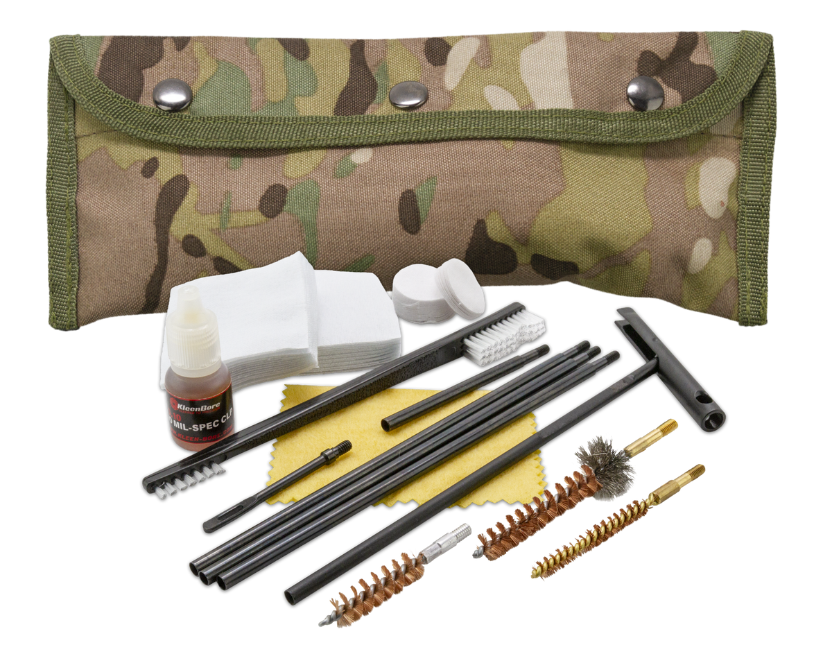 Kleen-Bore POU303MC Modular Multi-Caliber 5.56/.223/9mm Cleaning Kit - Nylon Multi-Cam Case