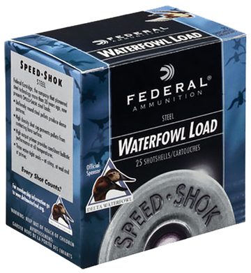 Federal Speed-Shok 12 Gauge 3.5" 1-3/8 oz #4 Shot 25 Rd - Box or Case