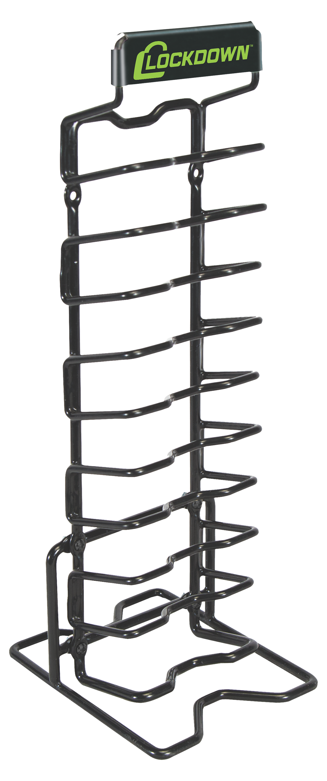 Lockdown AR-15 Magazine Rack Steel 10 Slot Black Vinyl Coated