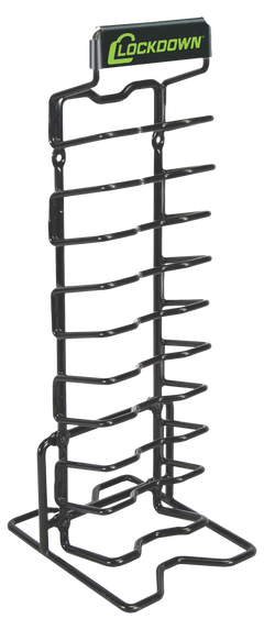 Lockdown AR-15 Magazine Rack Steel 10 Slot Black Vinyl Coated