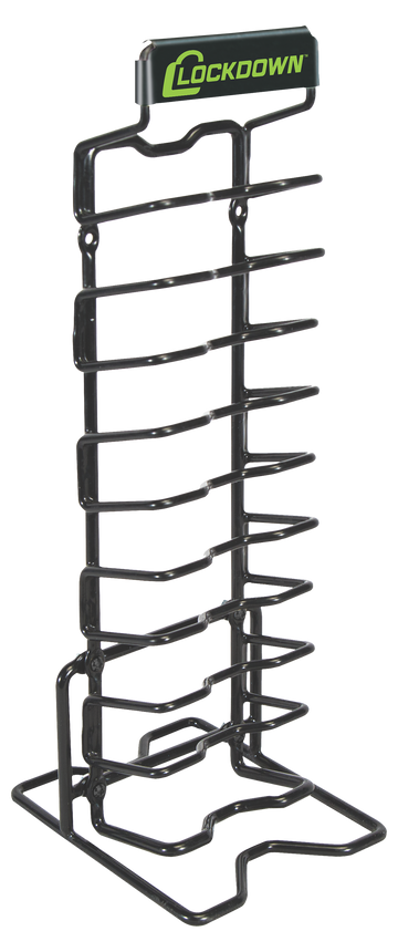 Lockdown AR-15 Magazine Rack Steel 10 Slot Black Vinyl Coated