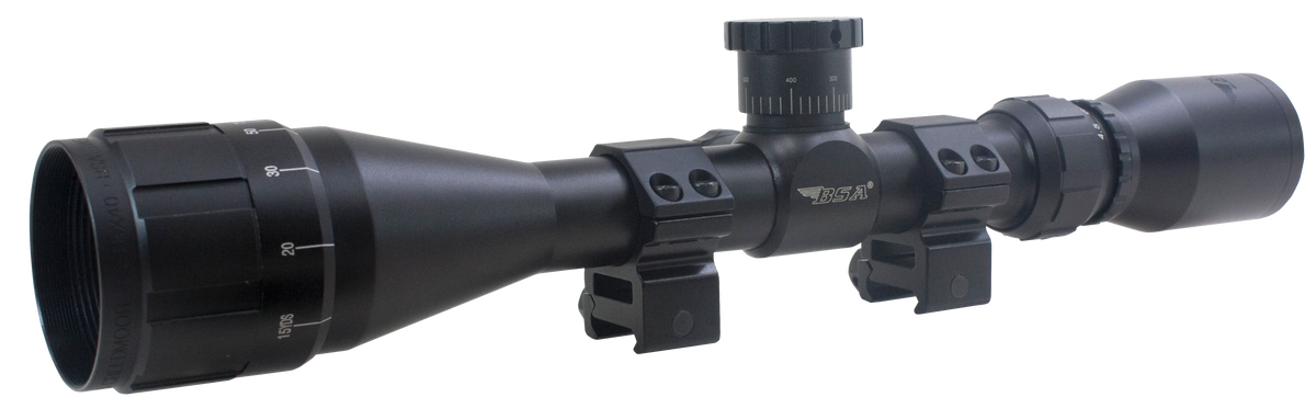 BSA Sweet 22 3-9x40mm AO 30/30 Duplex 1" Tube Rifle Scope - Matte Black