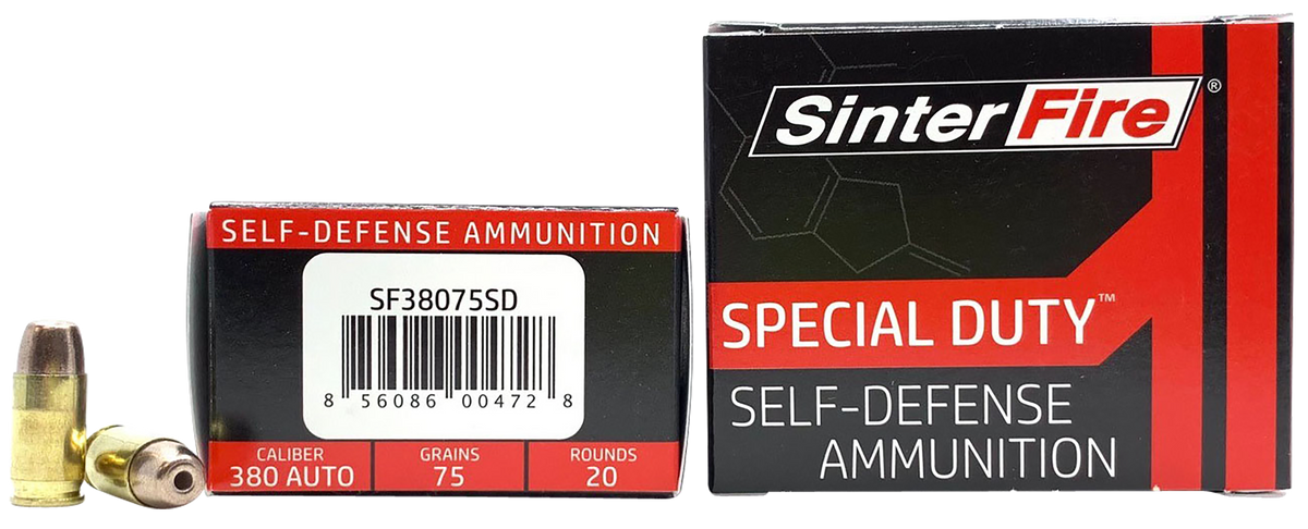 SinterFire SF38075SD Special Duty (SD) 380 ACP 75 gr Lead Free Frangible Hollow Point - Box or Case