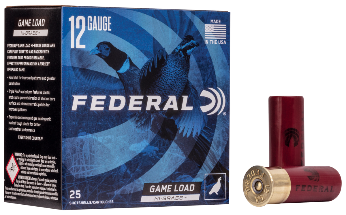Federal Game-Shok High Brass 12 Gauge 2.75" 1-1/4 oz #4 Shot - Box or Case