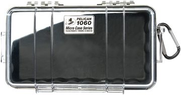 Pelican 1060 Micro Case Black/Clear Polycarbonate 9.88" IP67 Waterproof