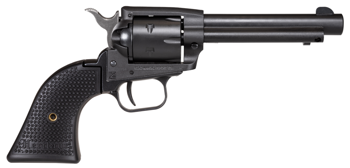 Heritage Mfg Rough Rider 22 LR 4.75" 6-Shot SAO Revolver - Black Satin / Black Polymer Grip