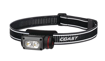 COAST WPH20R 2000 Lumen Rechargeable LED Headlamp - Black / Gray with Magnetic Clip