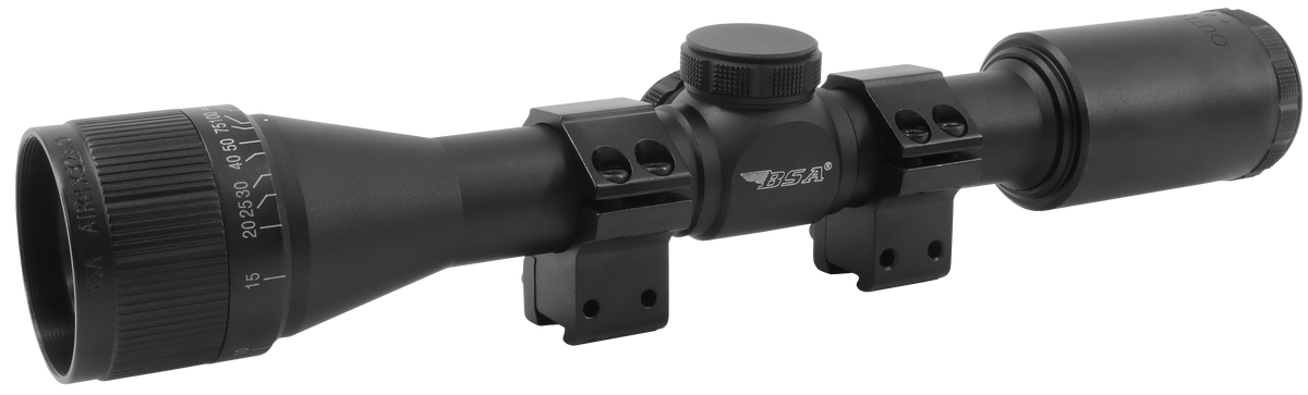 BSA Outlook 4x32mm AO 1" Tube Mil-Dot Reticle Air Rifle Scope - Matte Black