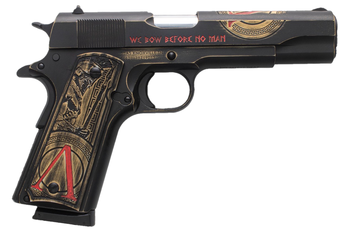 Tisas Arms 1911 Spartan Full Size 45 ACP 5" 7+1 SAO Pistol - Distressed Multi-Color Cerakote