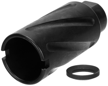 TacFire MZ10079MMN Spiral Fluted Muzzle Brake 9mm Luger 1/2x36 Black Oxide Steel