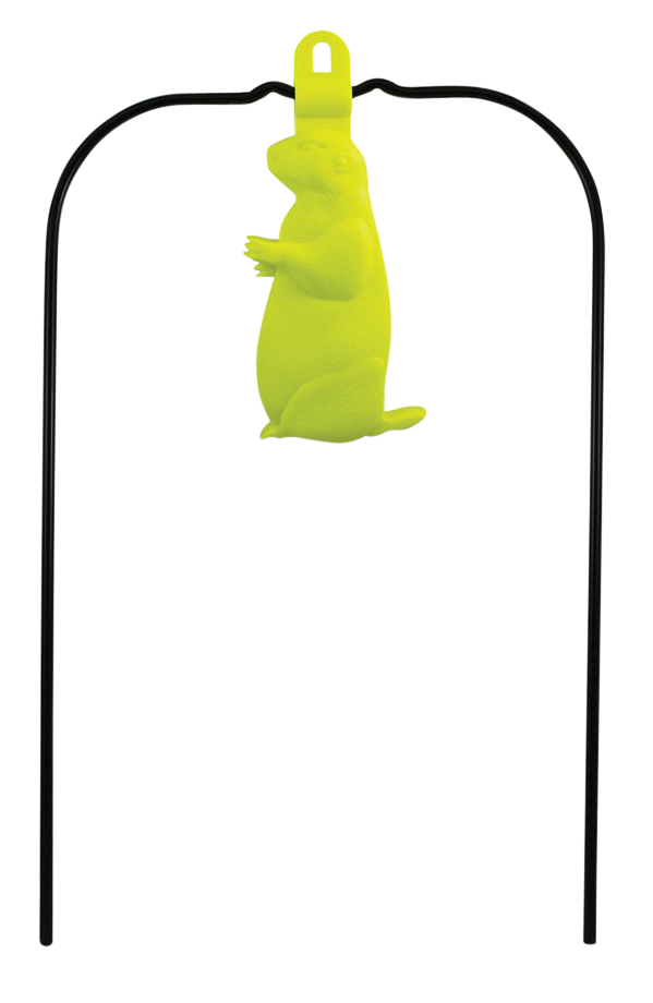 Birchwood Casey Ground Strike Hanging Prairie Dog Spinner Target .22 and Up 6.5" Yellow