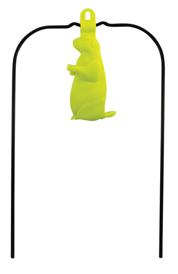 Birchwood Casey Ground Strike Hanging Prairie Dog Spinner Target .22 and Up 6.5" Yellow