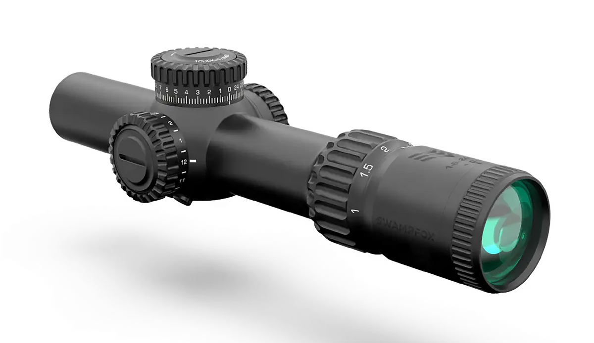 Swampfox Optics Warhorse 1-6x24mm FFP LPVO 34mm Tube Dragoon MIL Red