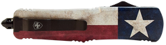 Templar Knife LCAP331 Gen II Captain Large 3.50" OTF Drop Point Plain Black Oxide Stonewashed 440C 5.25" Red/White/Blue w/Star Aluminum Handle Glass Breaker