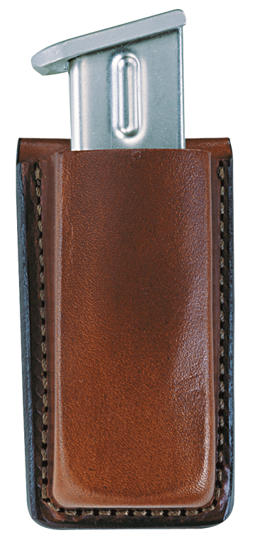 Bianchi 10737 Open Top Mag Pouch Single Tan Leather Belt Clip 1.75" Belt