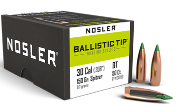 Nosler Ballistic Tip Hunting 30 Cal .308 150 gr Spitzer - 50/Box