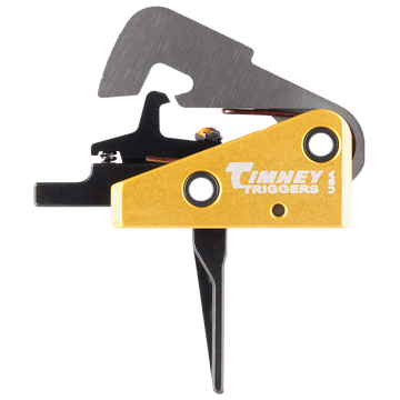 Timney Triggers 670ST AR-10 4 lb Single-Stage Straight Trigger - Black/Gold