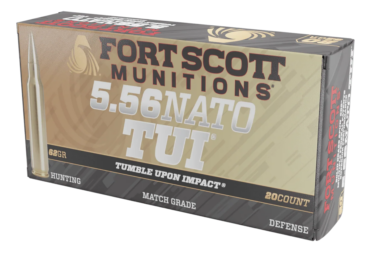 Fort Scott Munitions Tumble Upon Impact (TUI) 5.56x45mm NATO 62gr Solid Brass Spun - Box or Case