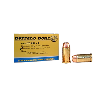 Buffalo Bore Ammunition Strictly Business 45 Auto Rim +P 200gr Jacketed Hollow Point 20 Rd Box - Box or Case