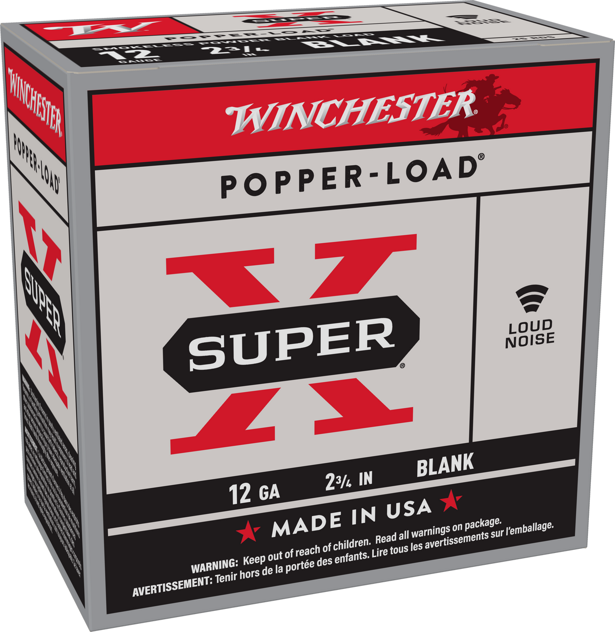 Winchester Ammo Super-X XP12 12 Gauge 2.75" 25 Rd Smokeless Blank - Box or Case