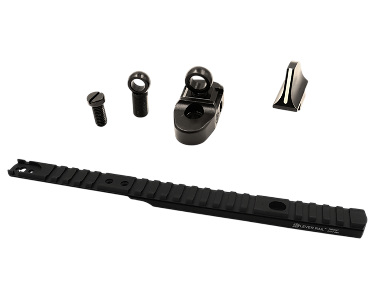 XS Sights HN10015 Henry Optic Mount and Ghost Ring Sight Set - Black Anodized Aluminum/Steel - Fits Henry 45-70 Lever Action