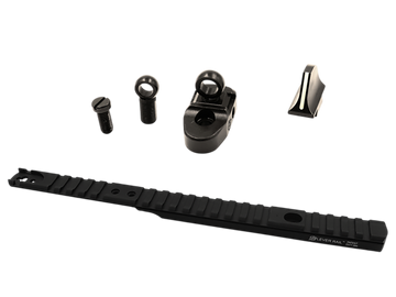 XS Sights HN10015 Henry Optic Mount and Ghost Ring Sight Set - Black Anodized Aluminum/Steel - Fits Henry 45-70 Lever Action