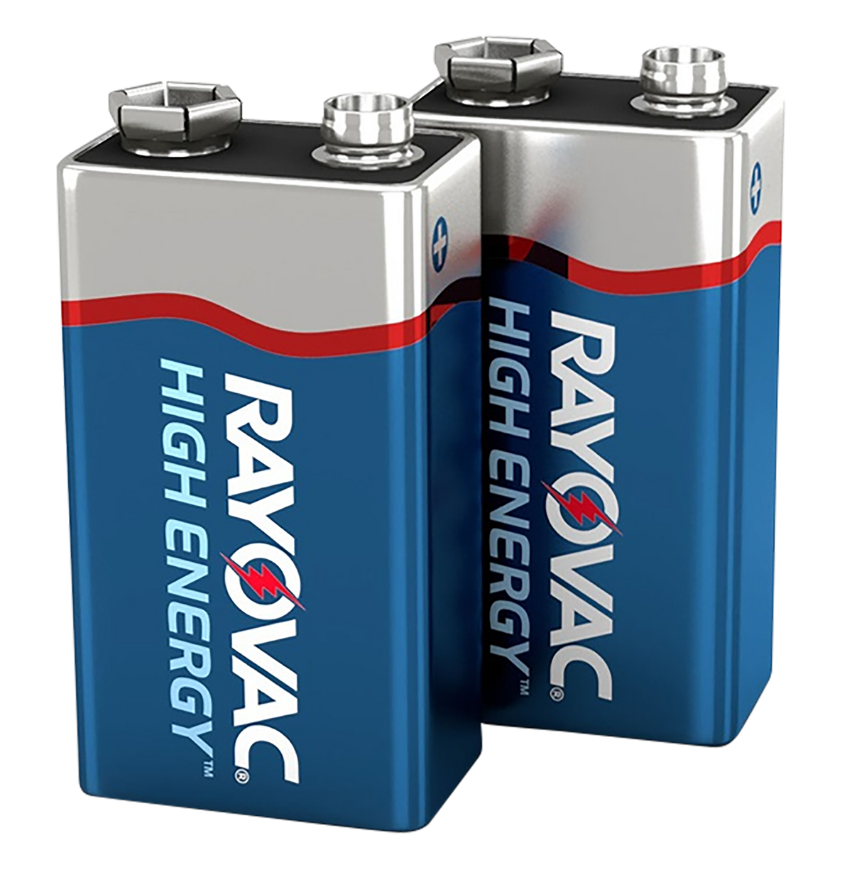 Rayovac High Energy 9V Alkaline Batteries (2-Pack) - Silver / Blue