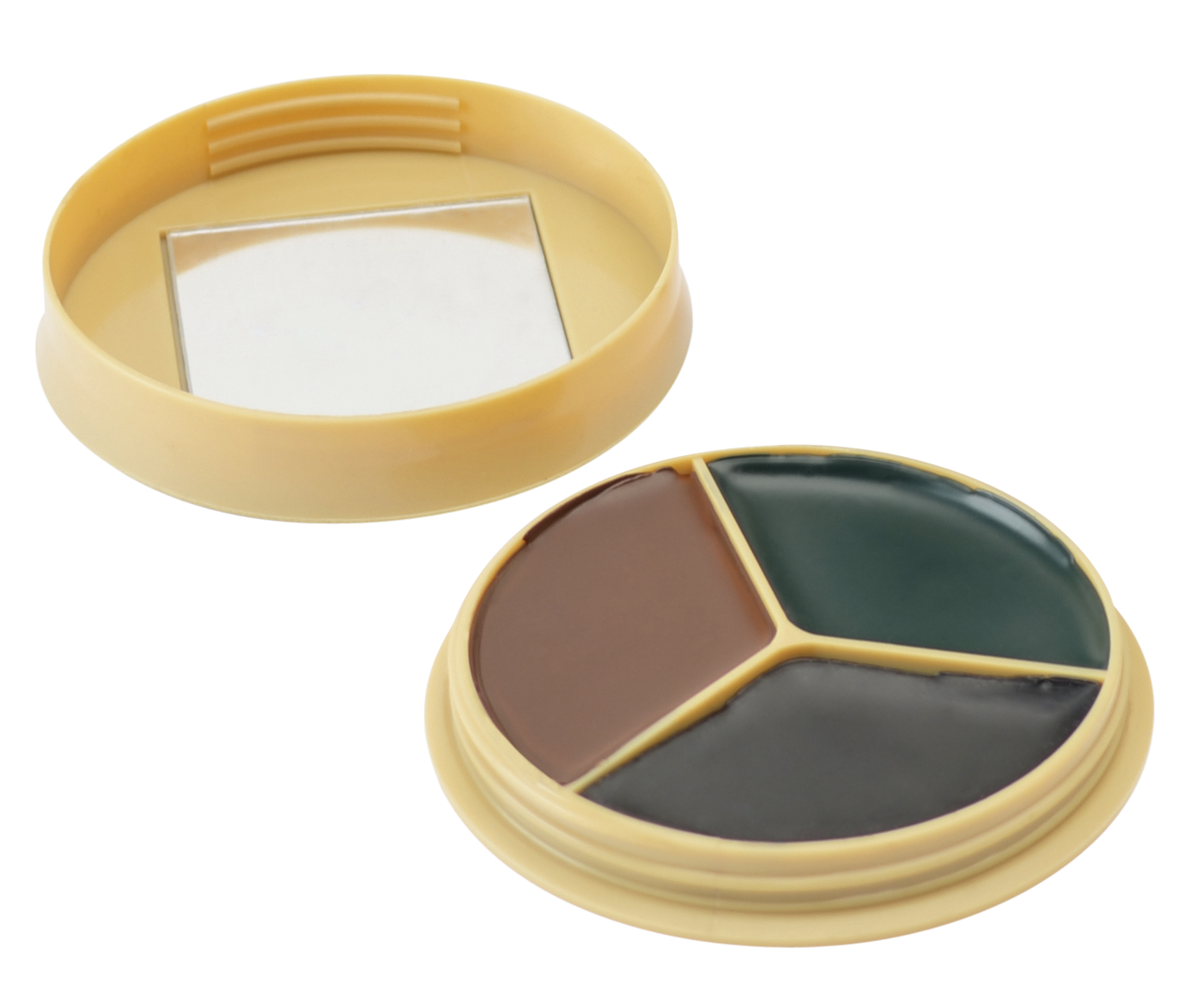 HME CMOFP3 Camo Face Paint Kit Black/Brown/Dark Green