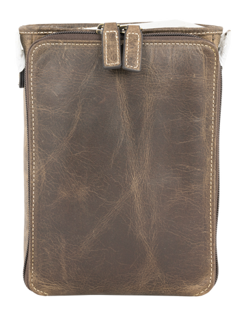 Kingport Industries Gun Tote'n Mamas GTM-CZY/11 Large Essentials Crossbody Pouch - Brown Distressed Leather