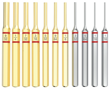 Real Avid Accu-Punch 11-Piece Brass/Steel Pin Punch Set