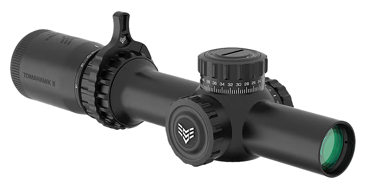 Swampfox Optics Tomahawk II 1-6x24mm 30mm Tube SFP LPVO Riflescope - BDC Green Reticle
