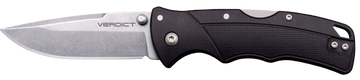 Cold Steel Verdict 3" Tanto Plain Folding 4116 Krupp SS Black GFN Handle