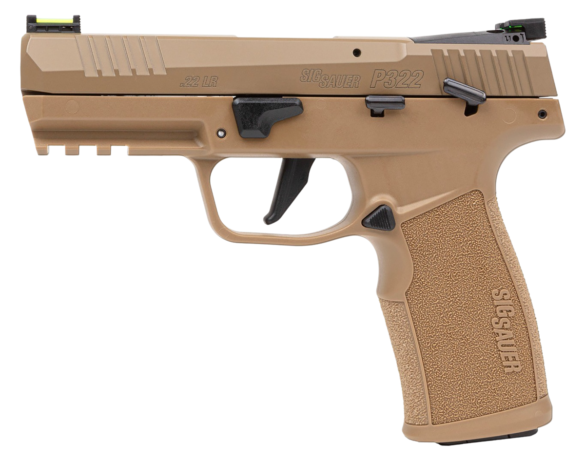 Sig Sauer P322 22 LR 4" 20+1 Semi-Auto Pistol - Coyote Tan