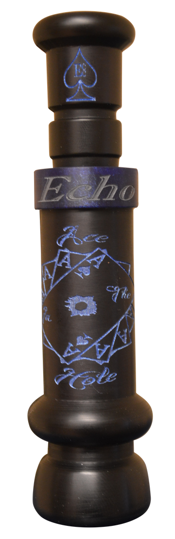 Echo Calls Ace in The Hole Single Reed Duck Call Matte Black Acrylic