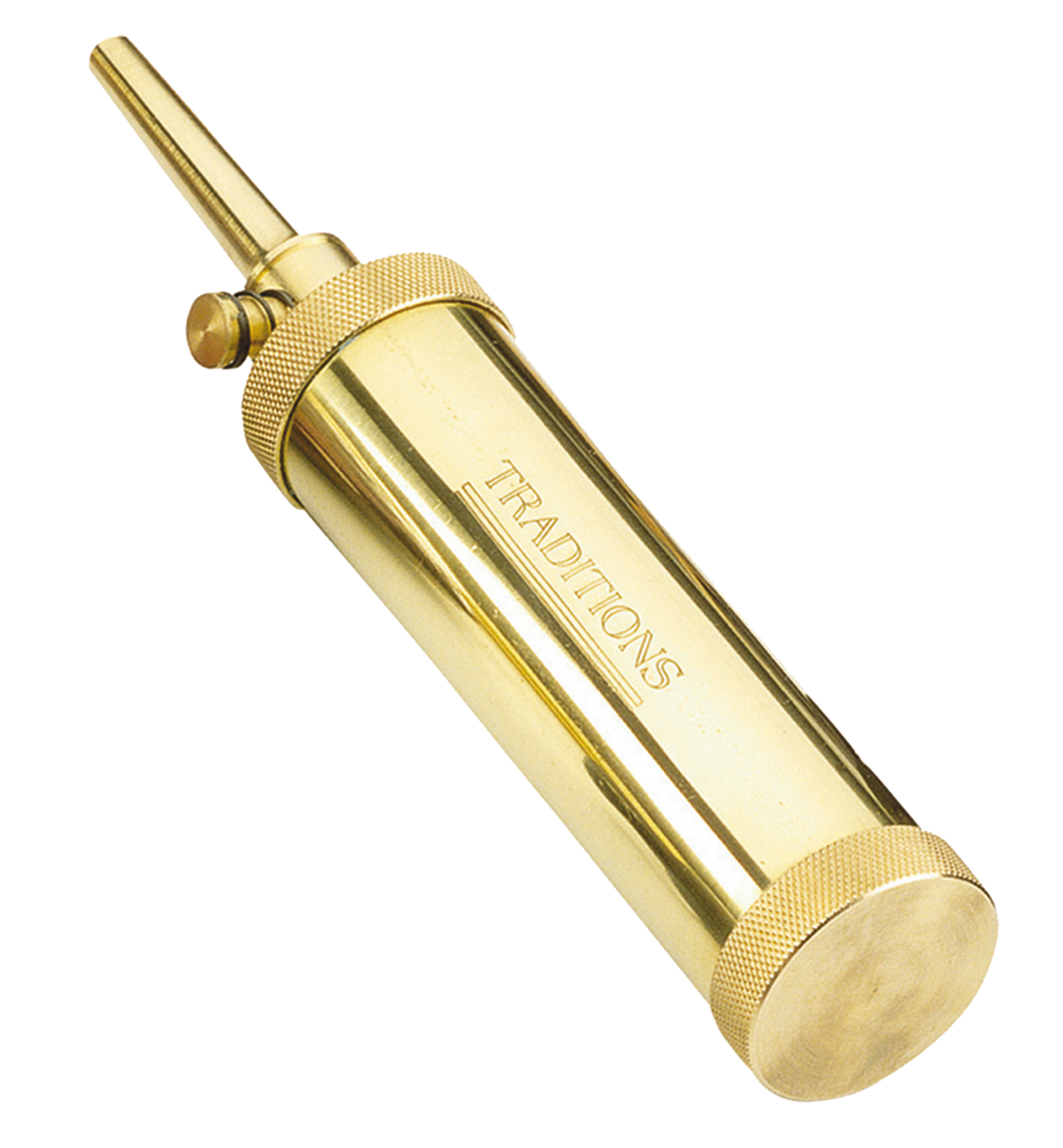 Traditions A1201 Deluxe Powder Flask Solid Brass 1350gr Multi-Caliber - 30gr Spout