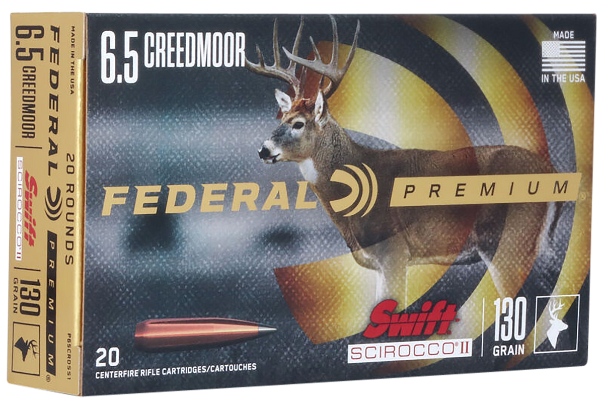 Federal Premium 6.5 Creedmoor 130gr Swift Scirocco II 20rd - Box or Case