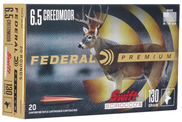 Federal Premium 6.5 Creedmoor 130gr Swift Scirocco II 20rd - Box or Case