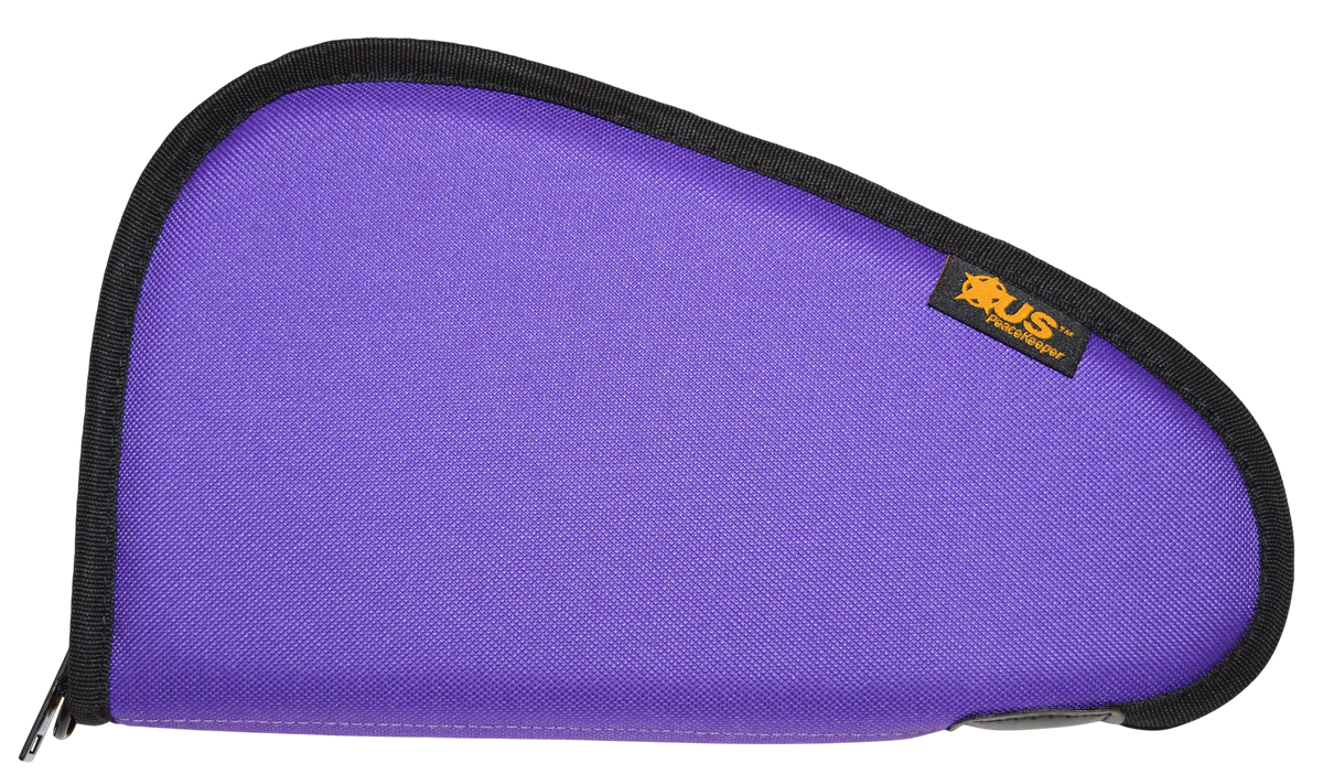 US PeaceKeeper P21411 Pistol Case 11" Purple Polyester - Lockable, 1" Padding