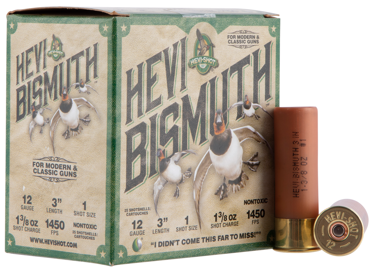 Hevishot HEVI-Bismuth 12 Gauge 3" 1-3/8 oz #1 Shot 1450 fps - Box or Case