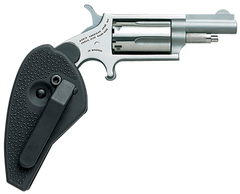 NAA 22MCHG Mini-Revolver 22 LR/22 WMR 1.63" 5rd SAO Stainless Steel, Black Synthetic Holster Grip