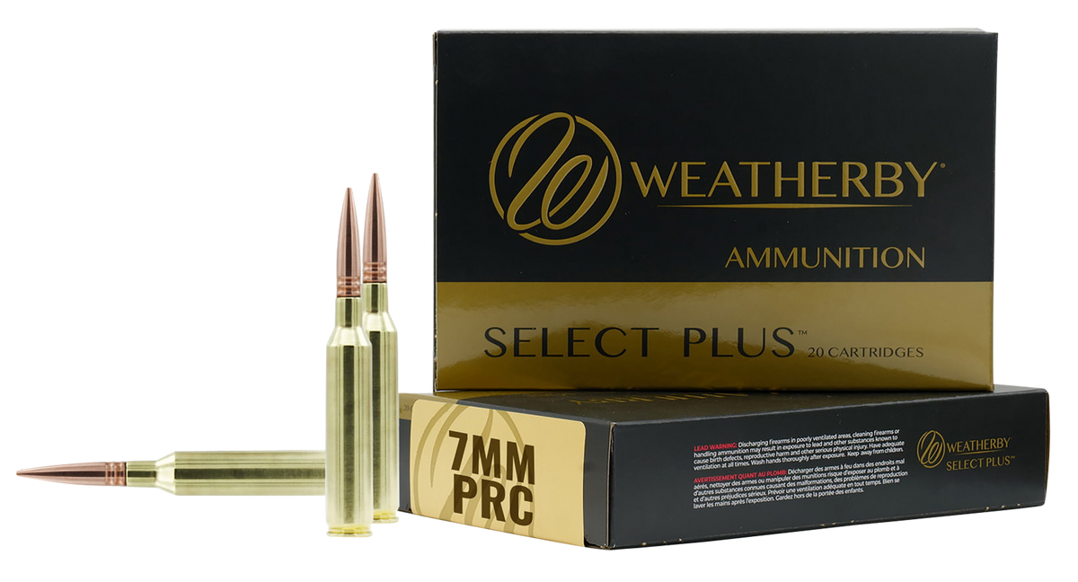 Weatherby Select Plus 7mm PRC 175gr Berger Elite Hunter 20rd - Box or Case