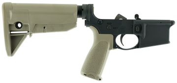 BCM LRG-STK-MOD-0 Lower MOD 0 Multi-Caliber AR-Platform 7075-T6 Aluminum Black Cerakote Flat Dark Earth Pistol Grip & Stock - Semi-Complete Lower
