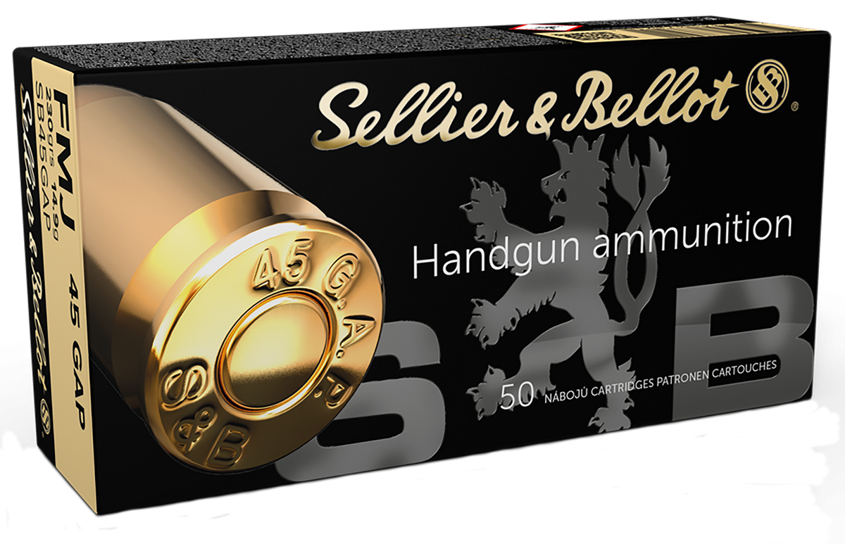 Sellier & Bellot SB45GAP 45 GAP 230gr FMJ Handgun Ammo - Box or Case