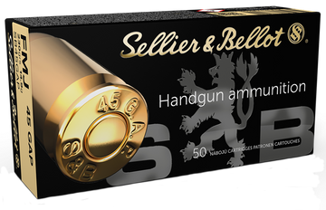 Sellier & Bellot SB45GAP 45 GAP 230gr FMJ Handgun Ammo - Box or Case